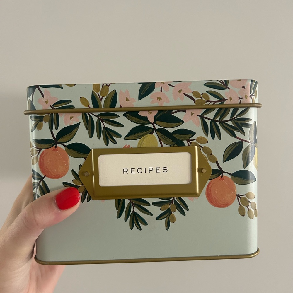 Rifle Paper Co. Tin Recipe Box